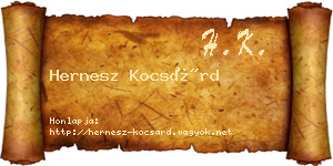 Hernesz Kocsárd névjegykártya